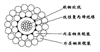 WGSB单芯改性聚丙烯绝缘双钢丝铠装电缆